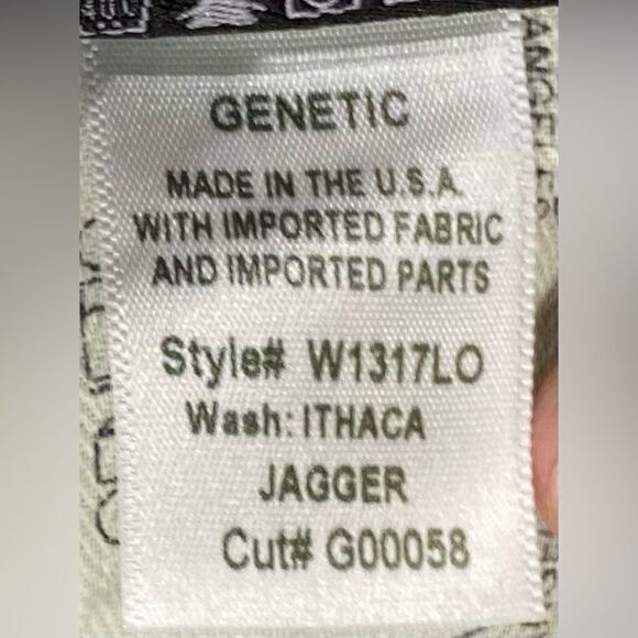 Genetic Los Angeles Vintage Jagger Flare Jeans 32x34 Stretch Lace-Up NWT - Picture 10 of 15